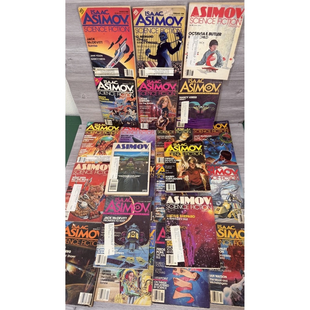 Vintage Isaac Asimov Science Fiction Magazine Lot of 22 (1984-1988) SciFi Digest
